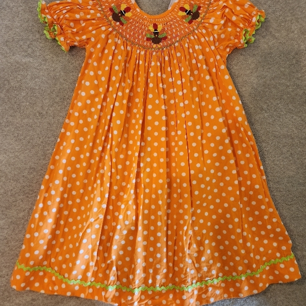 Orange Polka Dot Dress